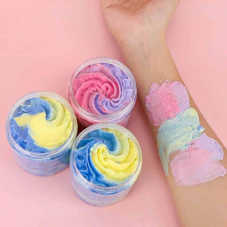 Organic Vegan Whitening Rainbow Ice Cream Wipped Body Butter