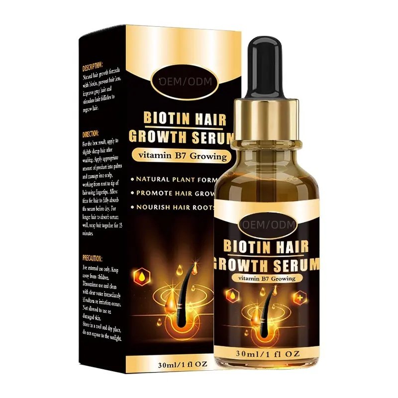 Biotin Hair Growth Serum - Vitamin B7 Anti Hair Loss Treatment for Thicker, Stronger Hair