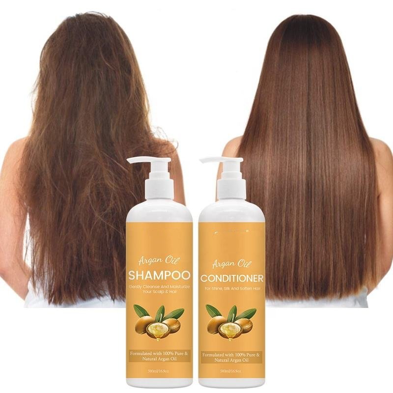Natural Argan Oil Shampoo Conditioner for Soft, Shiny Hair | Paraben Free
